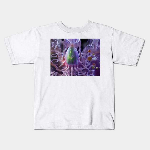 Quantum alien pod Kids T-Shirt by Dendros-Studio